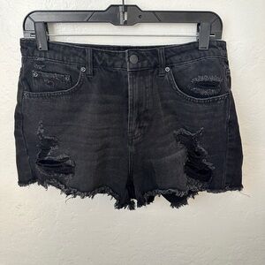 Wild Fable Distressed Black Denim Shorts